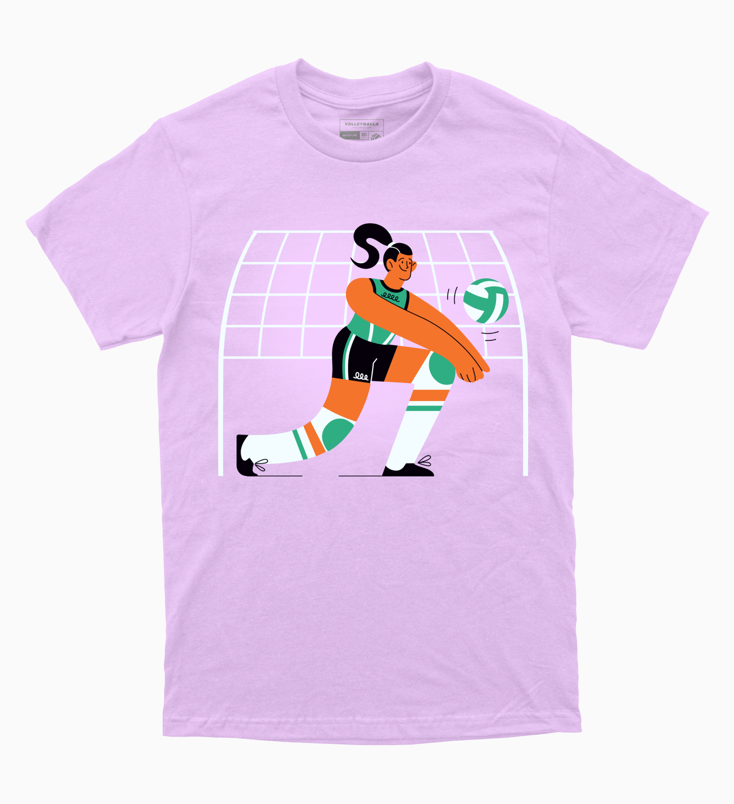 Cute Bumping Volleyball Girl Tee