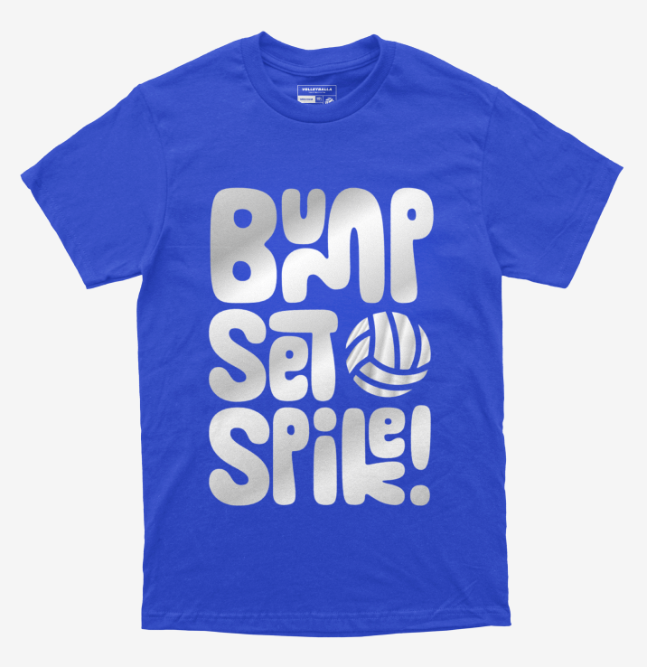 Bump, Set, Spike! Silver Foil Printed Tee