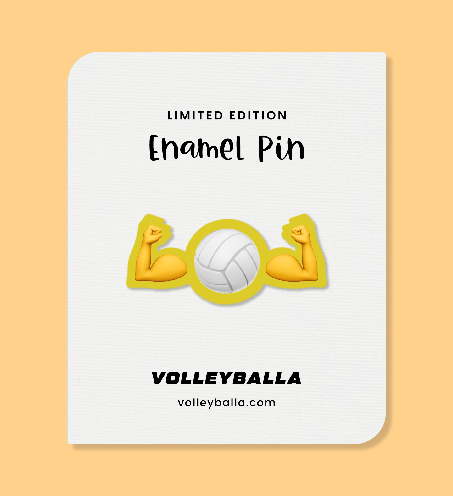 Volleyball Biceps Emoji Enamel Pin