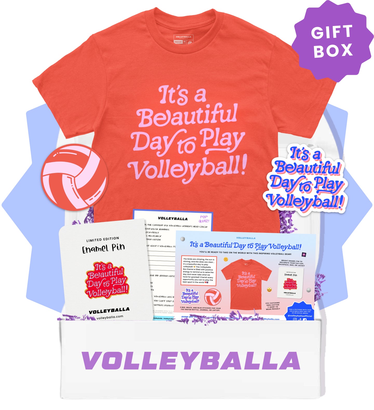 It's a Beautiful Day to Play Volleyball! - Volleyball Gift Box