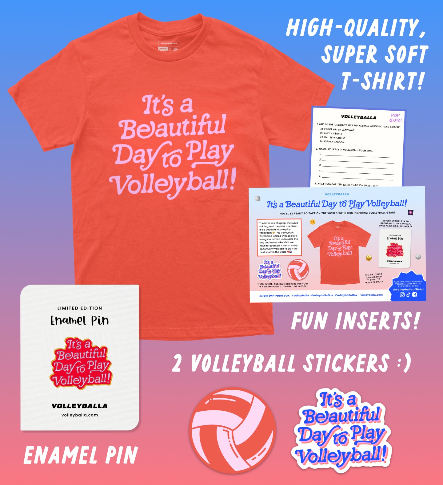 It's a Beautiful Day to Play Volleyball! - Volleyball Gift Box