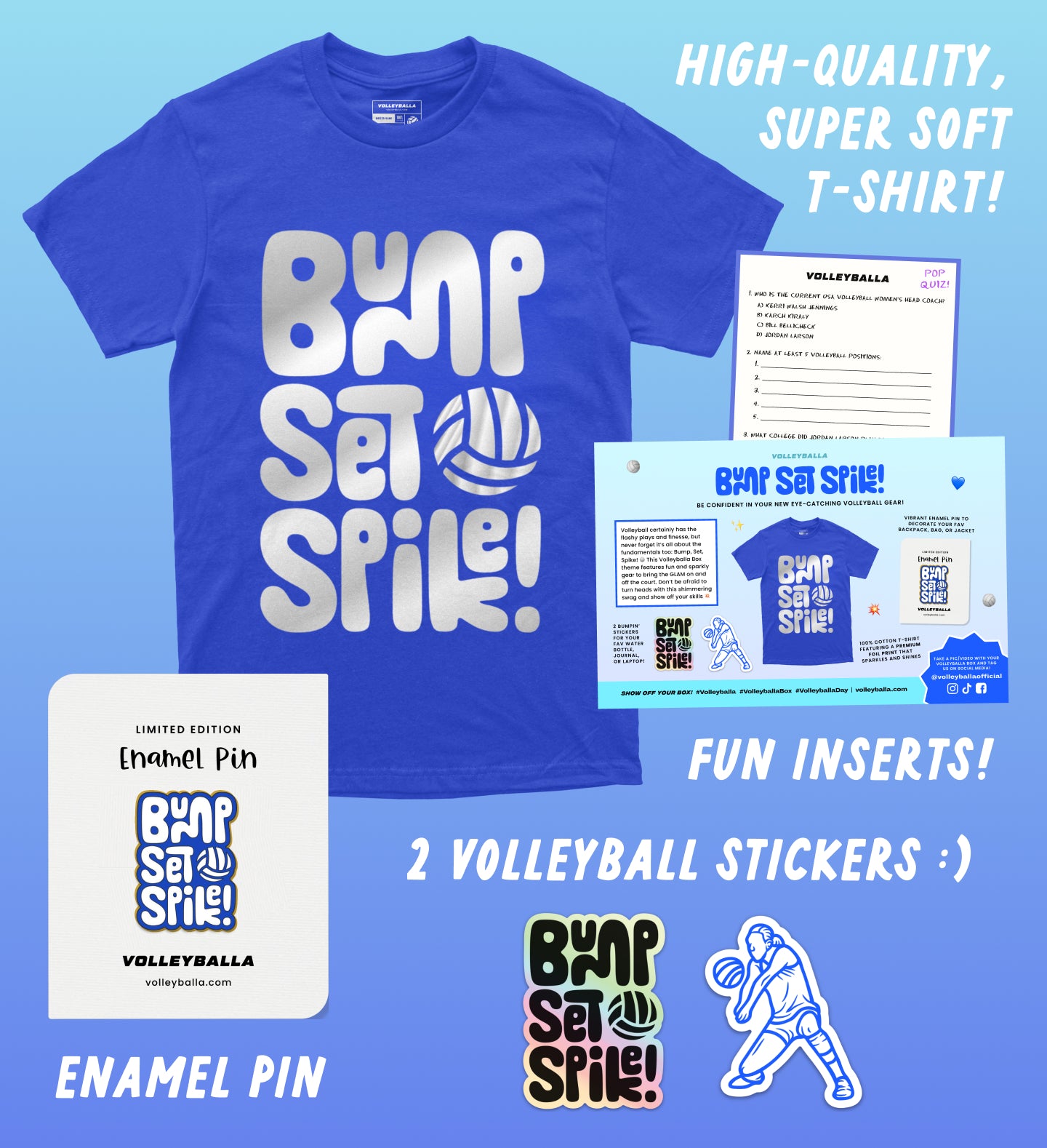 Bump, Set, Spike (Foil Print) - Volleyball Gift Box