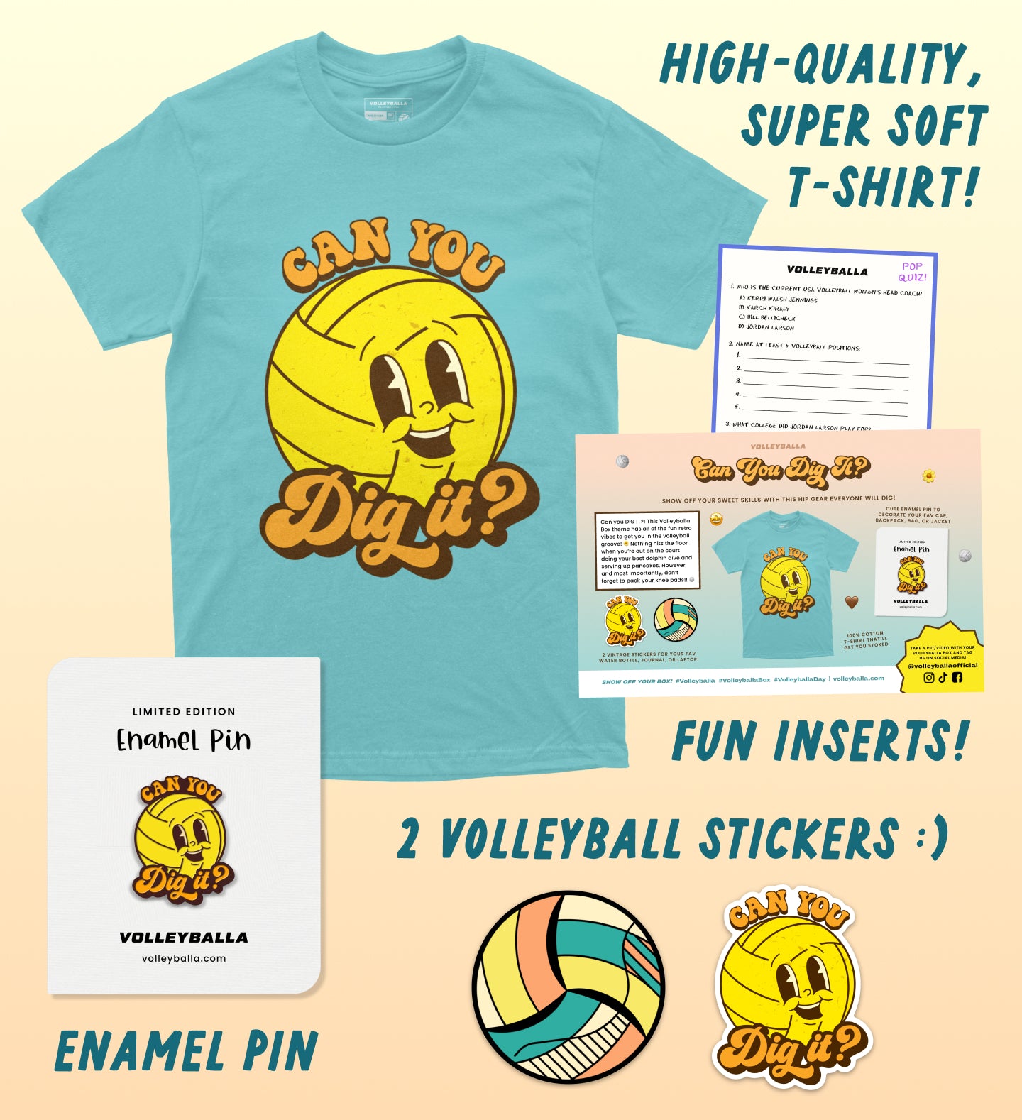 Can You Dig It? (Retro) - Volleyball Gift Box
