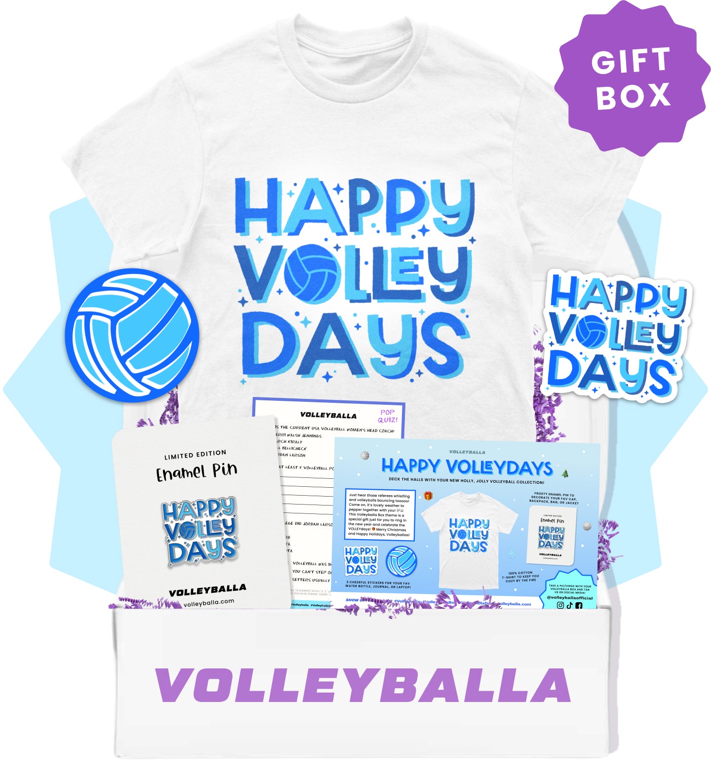 Happy Volleydays! - Volleyball Holiday/Christmas Gift Box