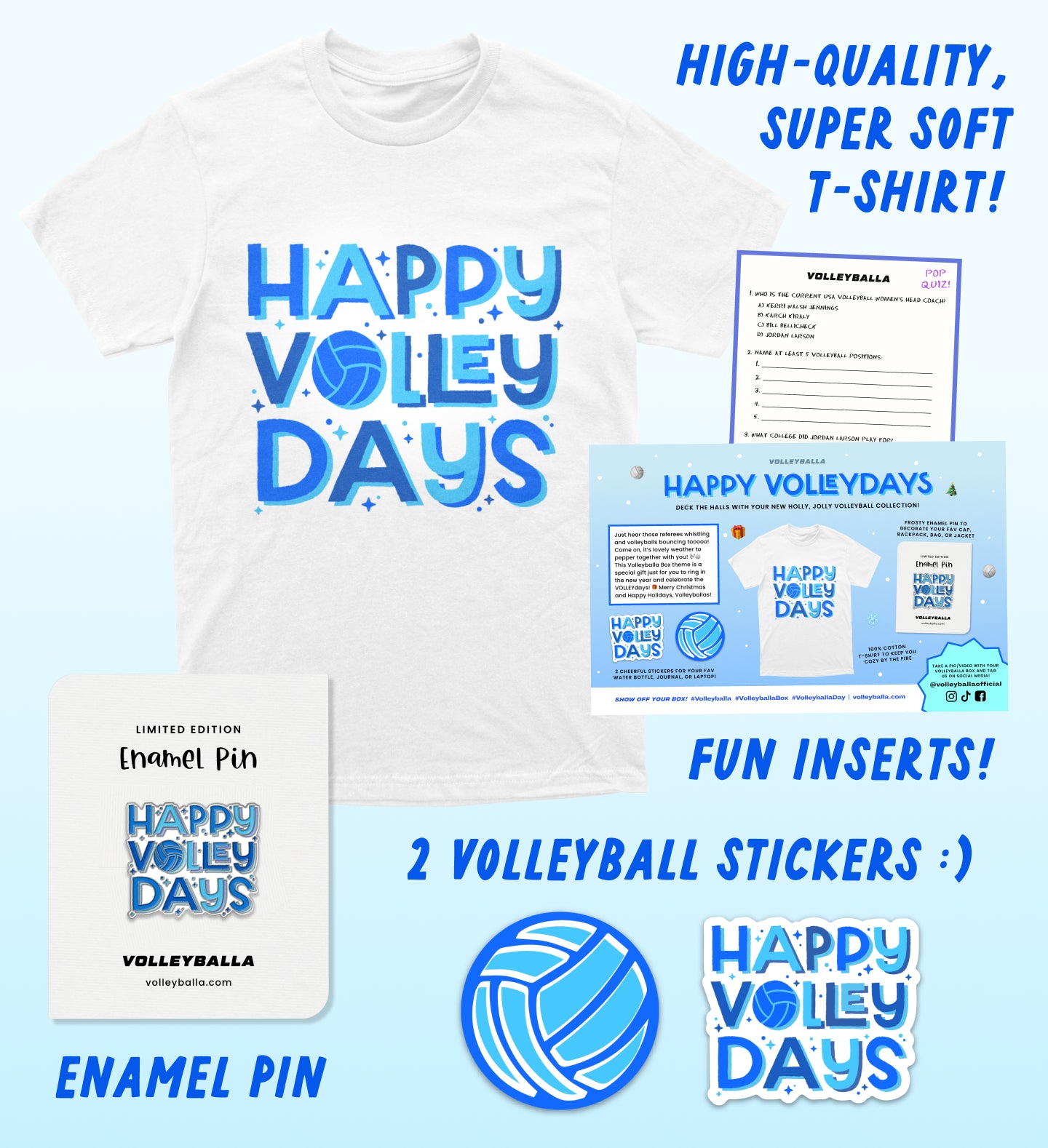 Happy Volleydays! - Volleyball Holiday/Christmas Gift Box