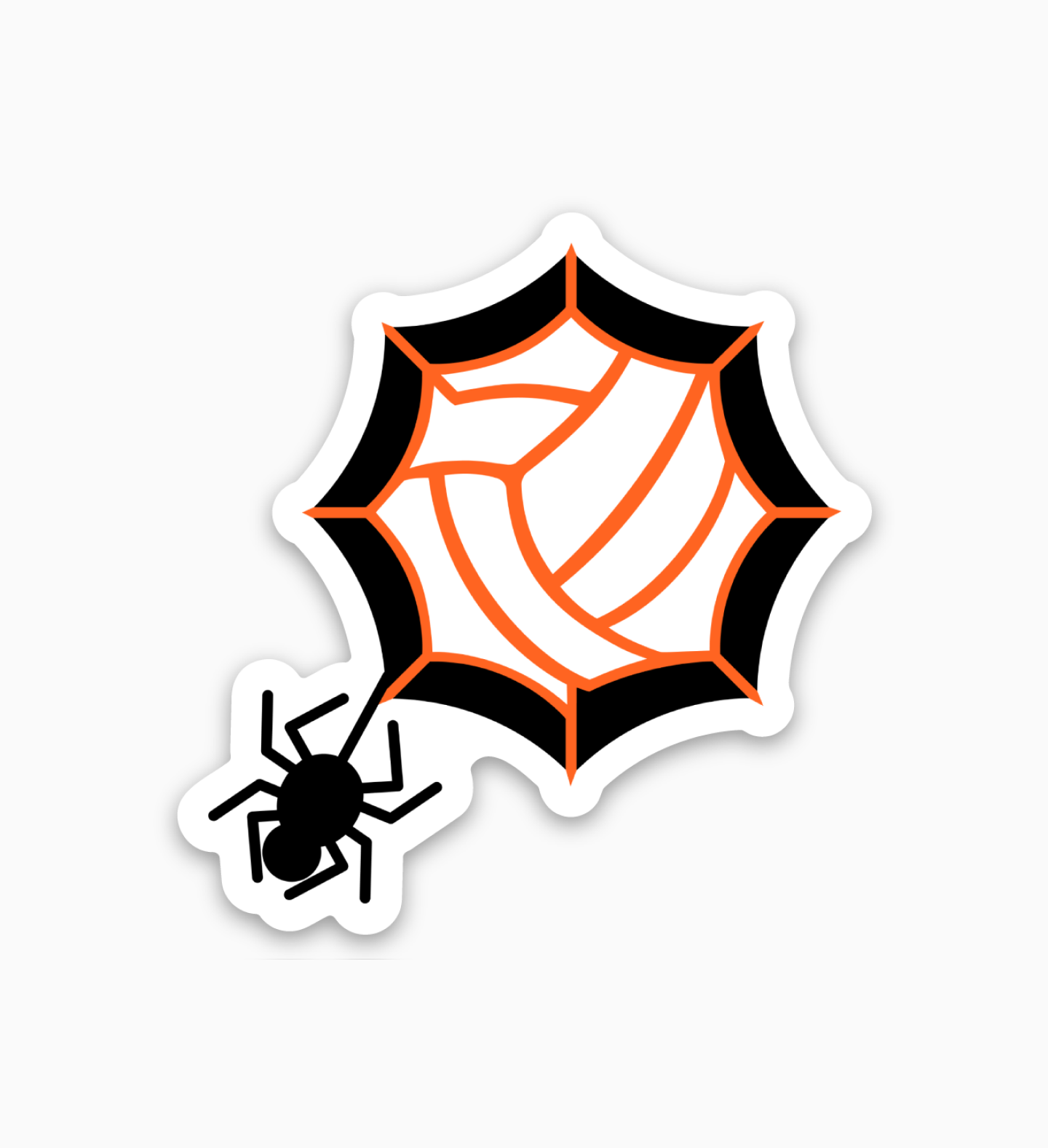 Volleyball Spider Web Halloween Sticker