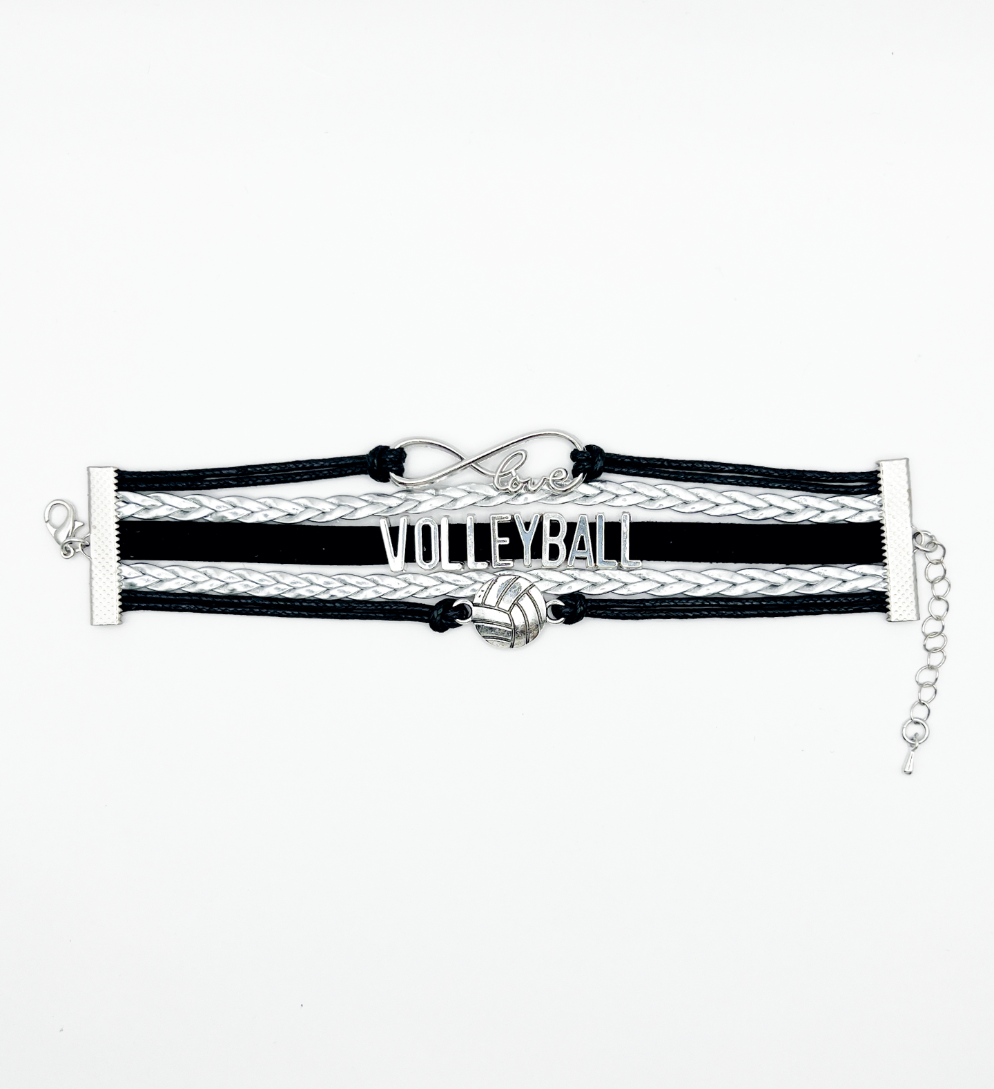 3-Charm Love Volleyball Wish Bracelet