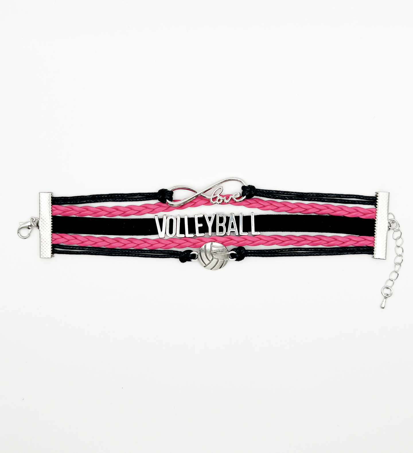 3-Charm Love Volleyball Wish Bracelet