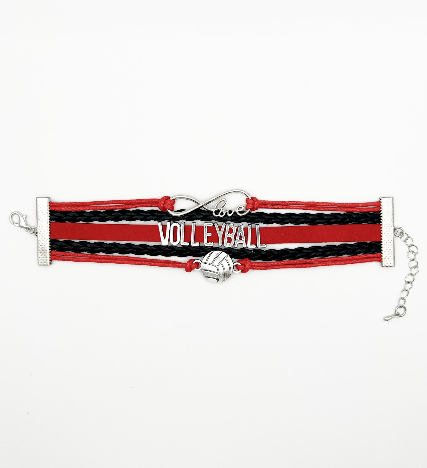 3-Charm Love Volleyball Wish Bracelet