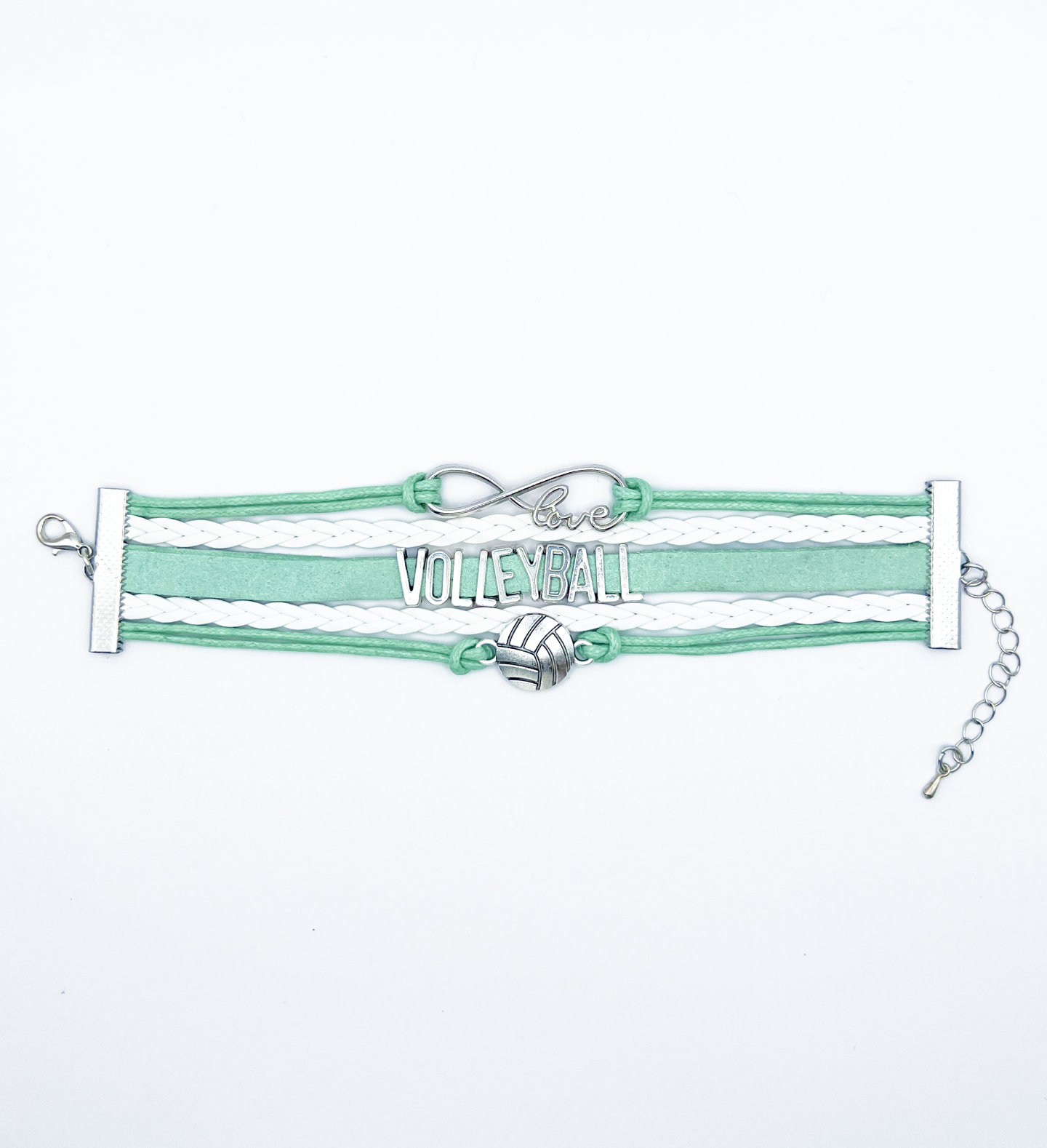 3-Charm Love Volleyball Wish Bracelet