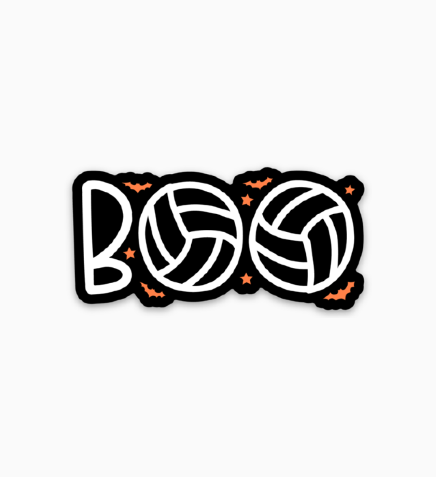 BOO Halloween Volleyball Sticker