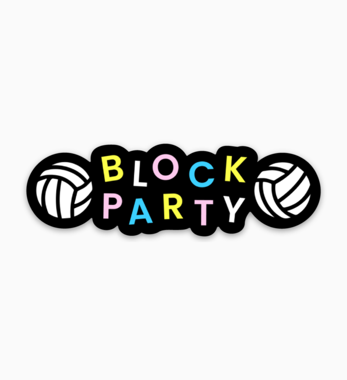 Block Party Volleyball Sticker