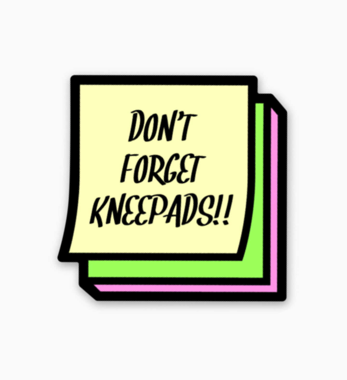 Don't Forget Kneepads! Volleyball Sticker