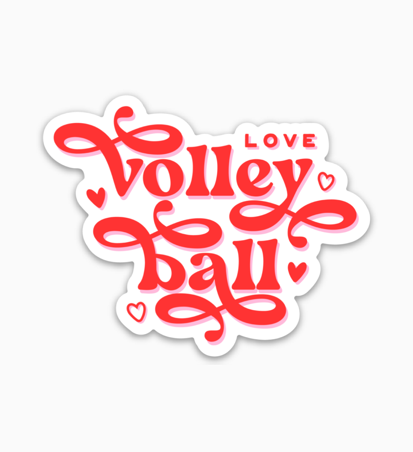 Love Volleyball Sticker