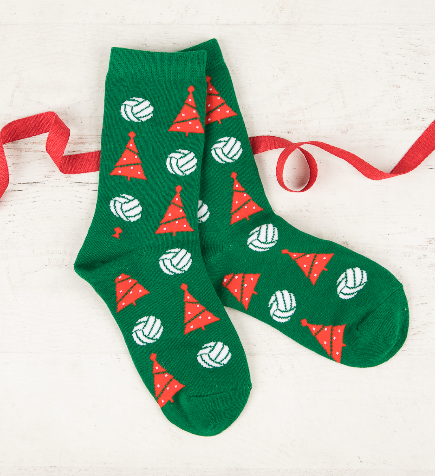 Volleyball Socks - Christmas Pattern