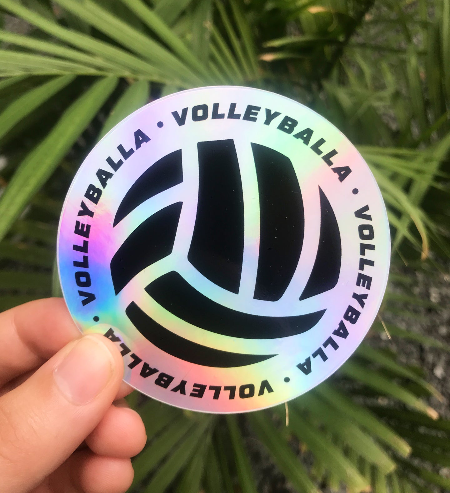 Holographic Iridescent Volleyball Sticker