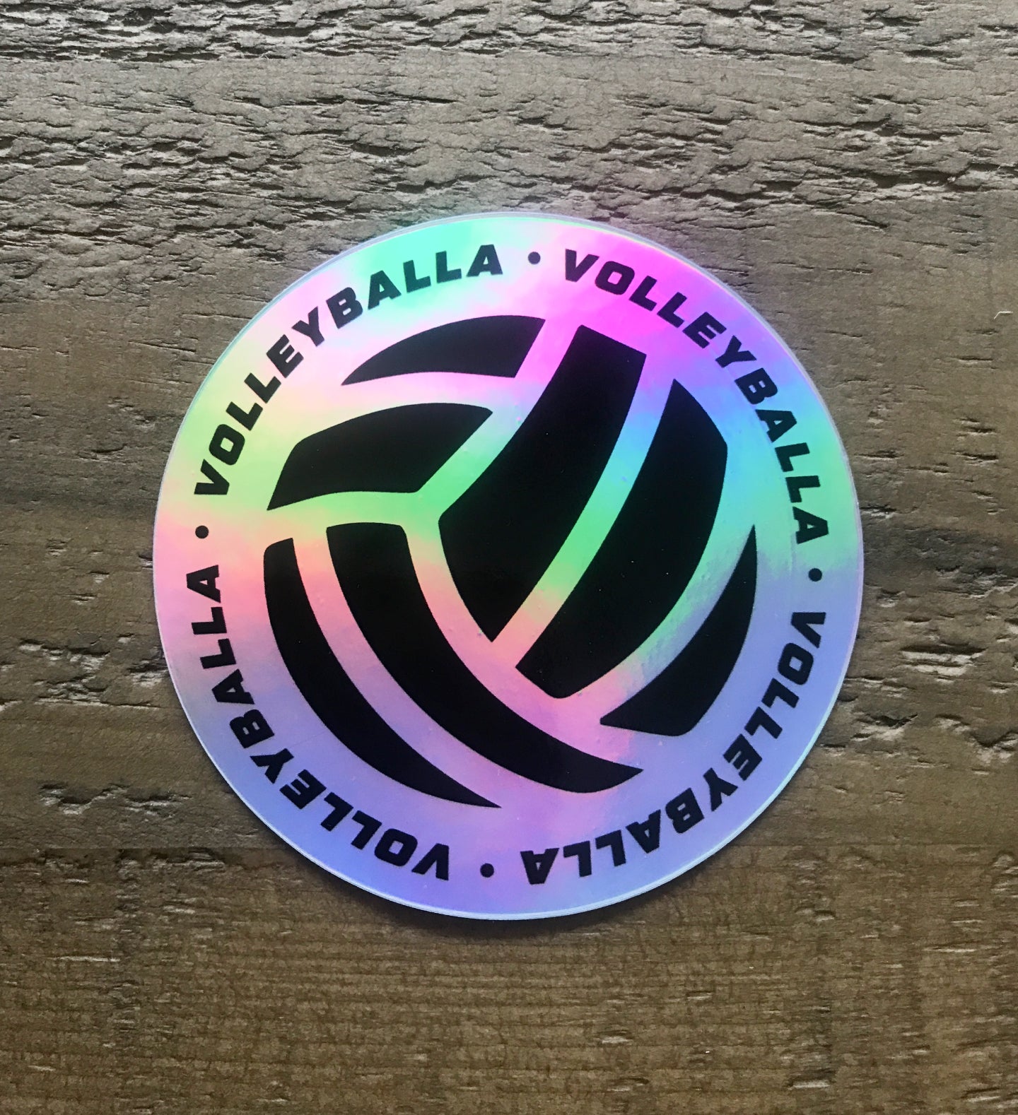 Holographic Iridescent Volleyball Sticker