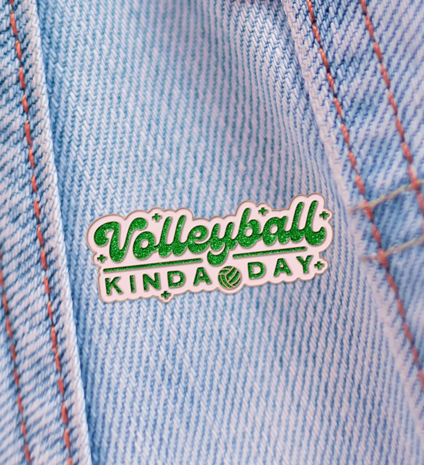 Volleyball Kinda Day Enamel Pin