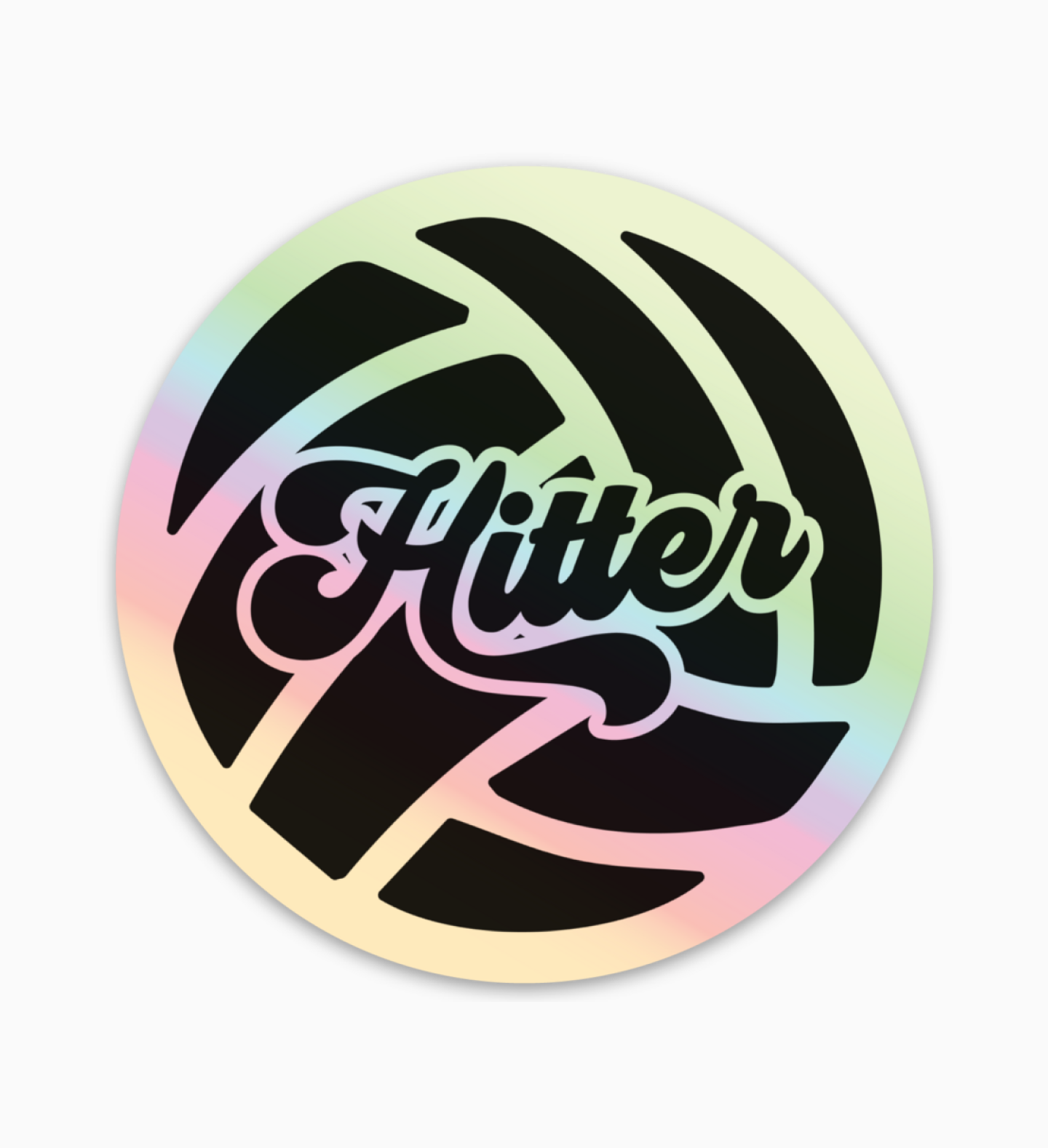 Hitter - Volleyball Position Holographic Iridescent Sticker