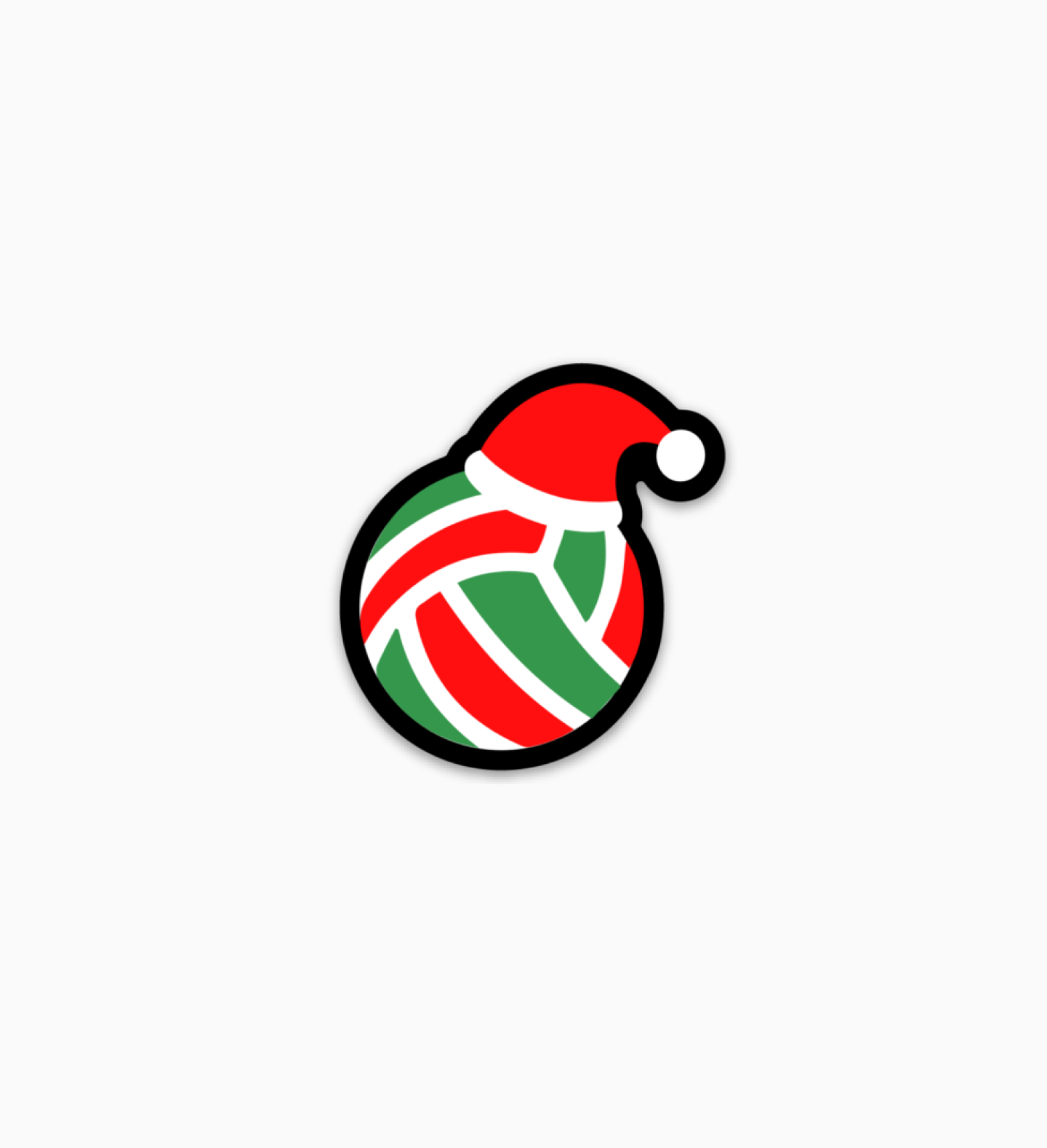 Santa Hat Volleyball Sticker