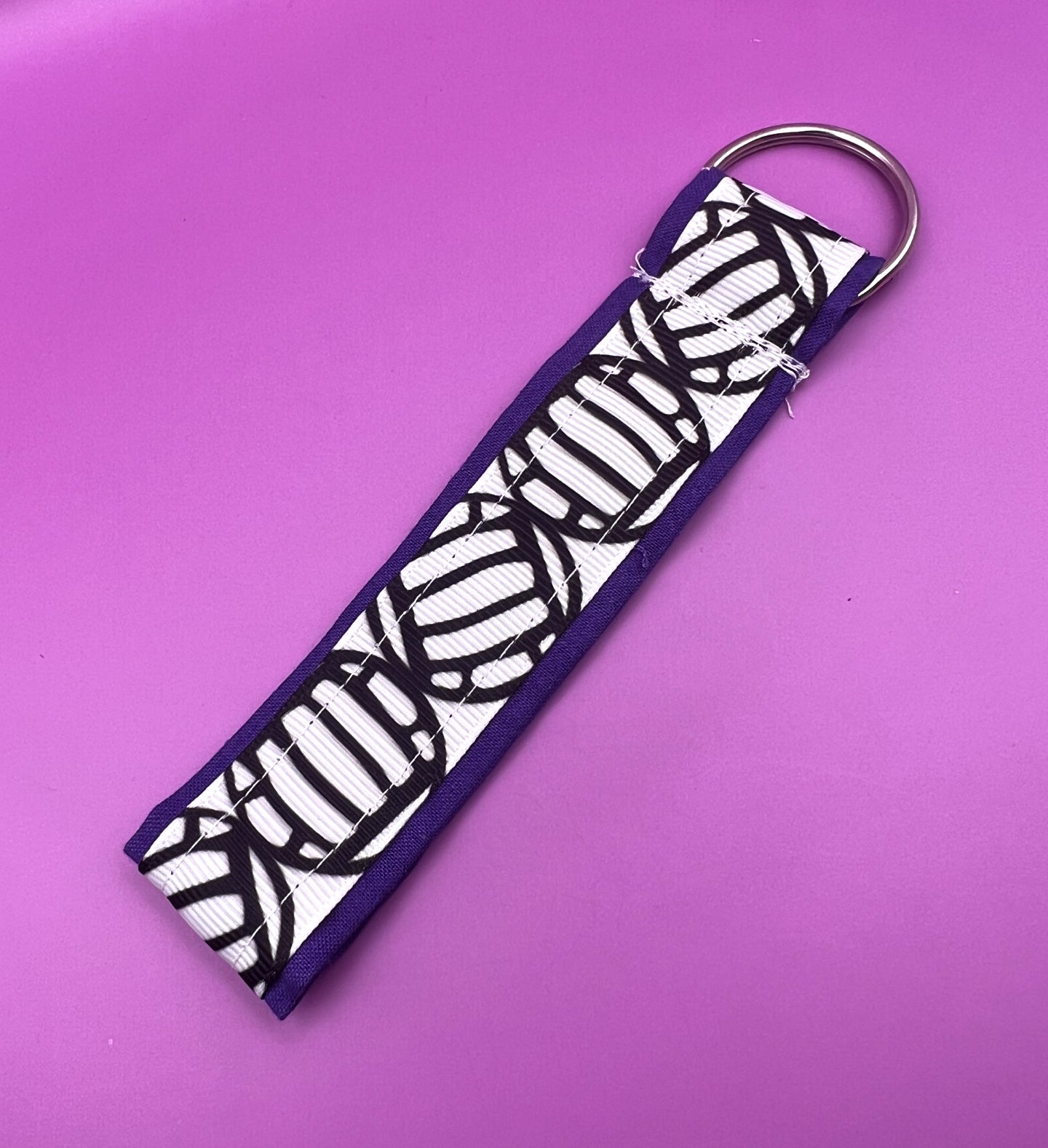 Volleyball Pattern Wristlet Keychain