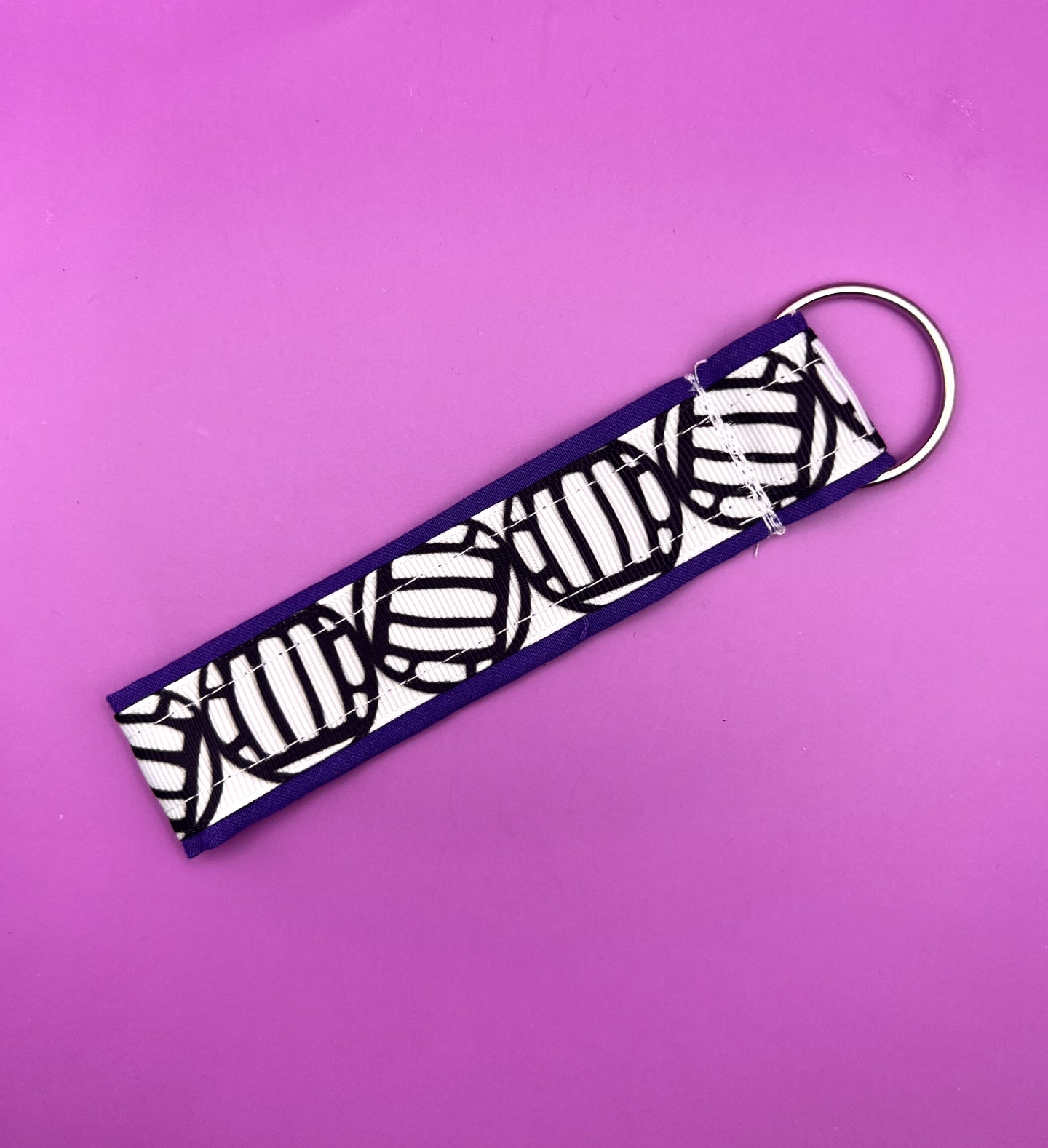 Volleyball Pattern Wristlet Keychain