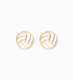 Volleyball Stud Earrings - Hollow