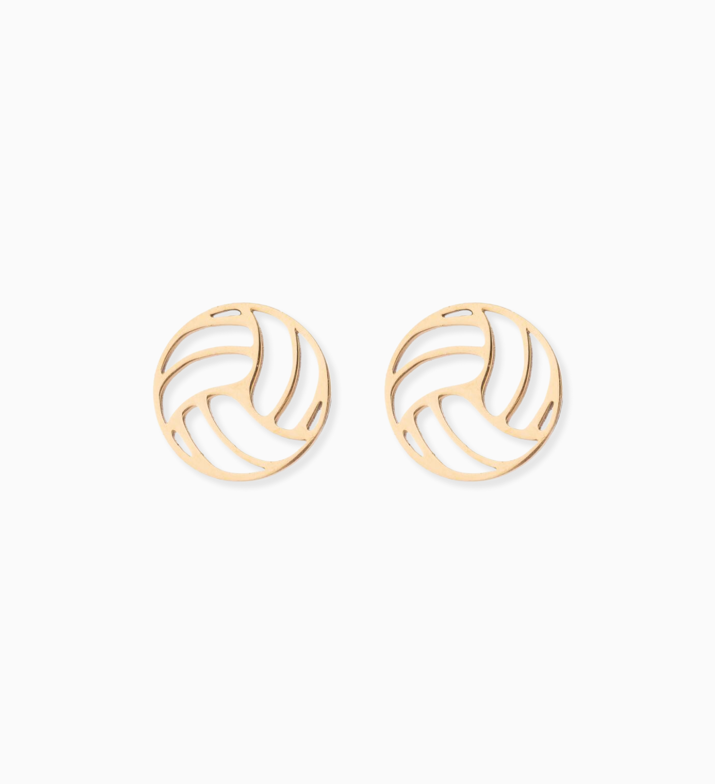 Volleyball Stud Earrings - Hollow