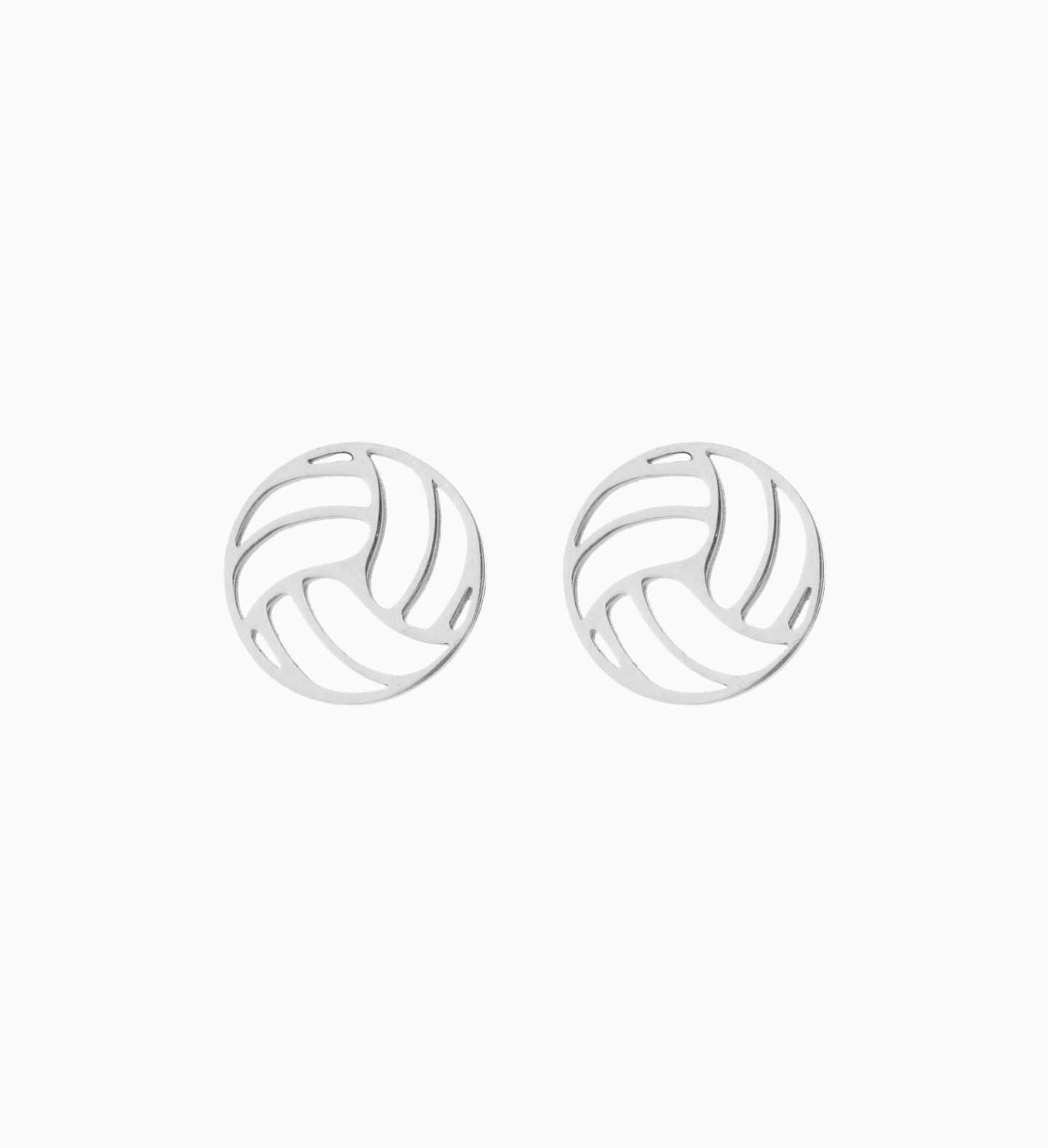 Volleyball Stud Earrings - Hollow