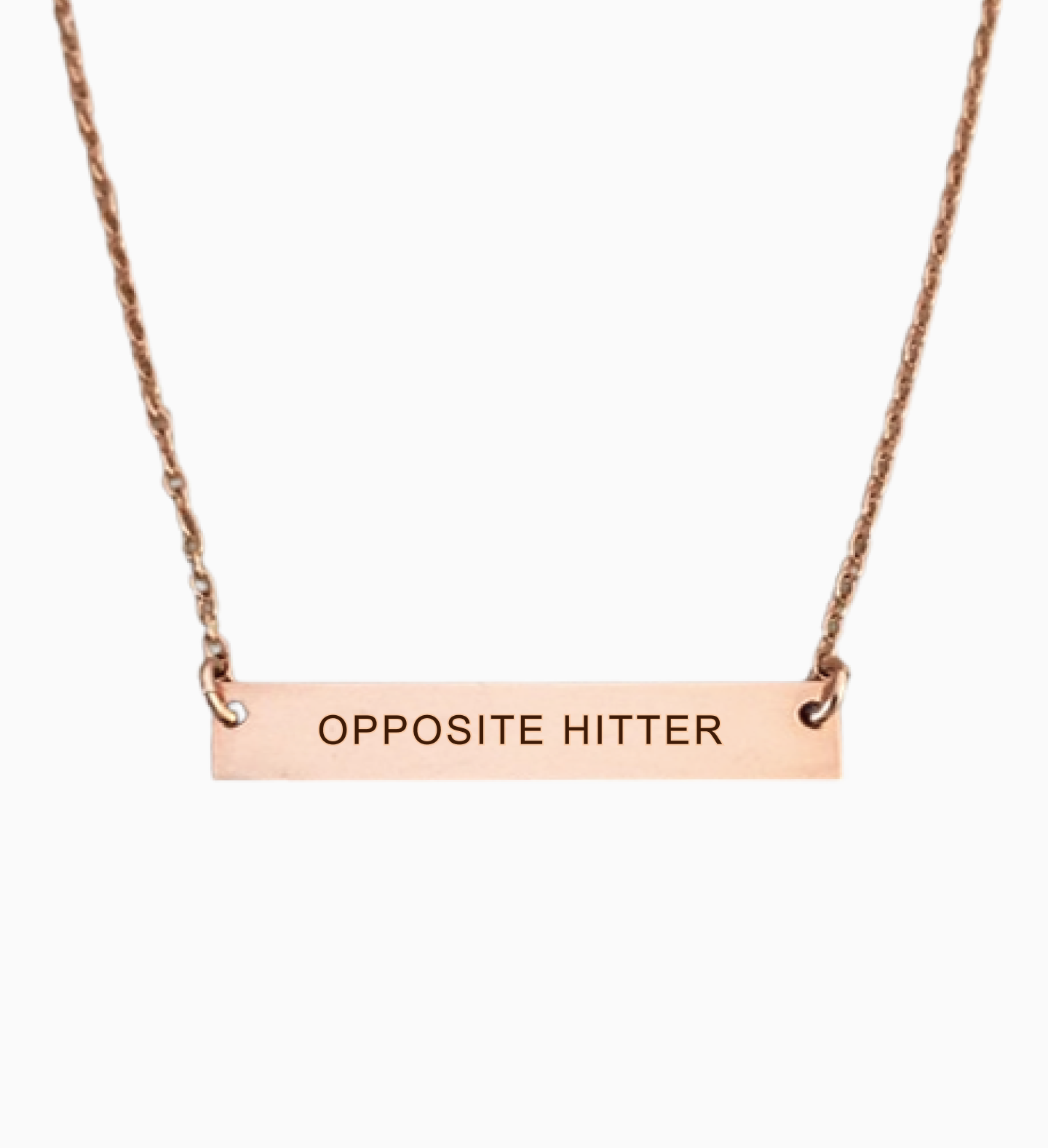 Opposite Hitter/Right Side - Volleyball Position Engraved Necklace Bar