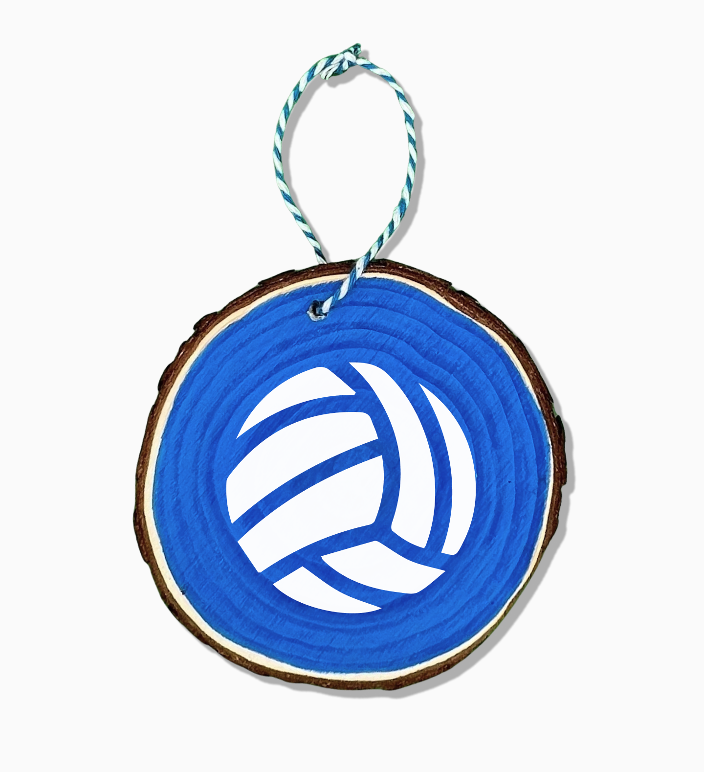 Volleyball Christmas Wood Ornament