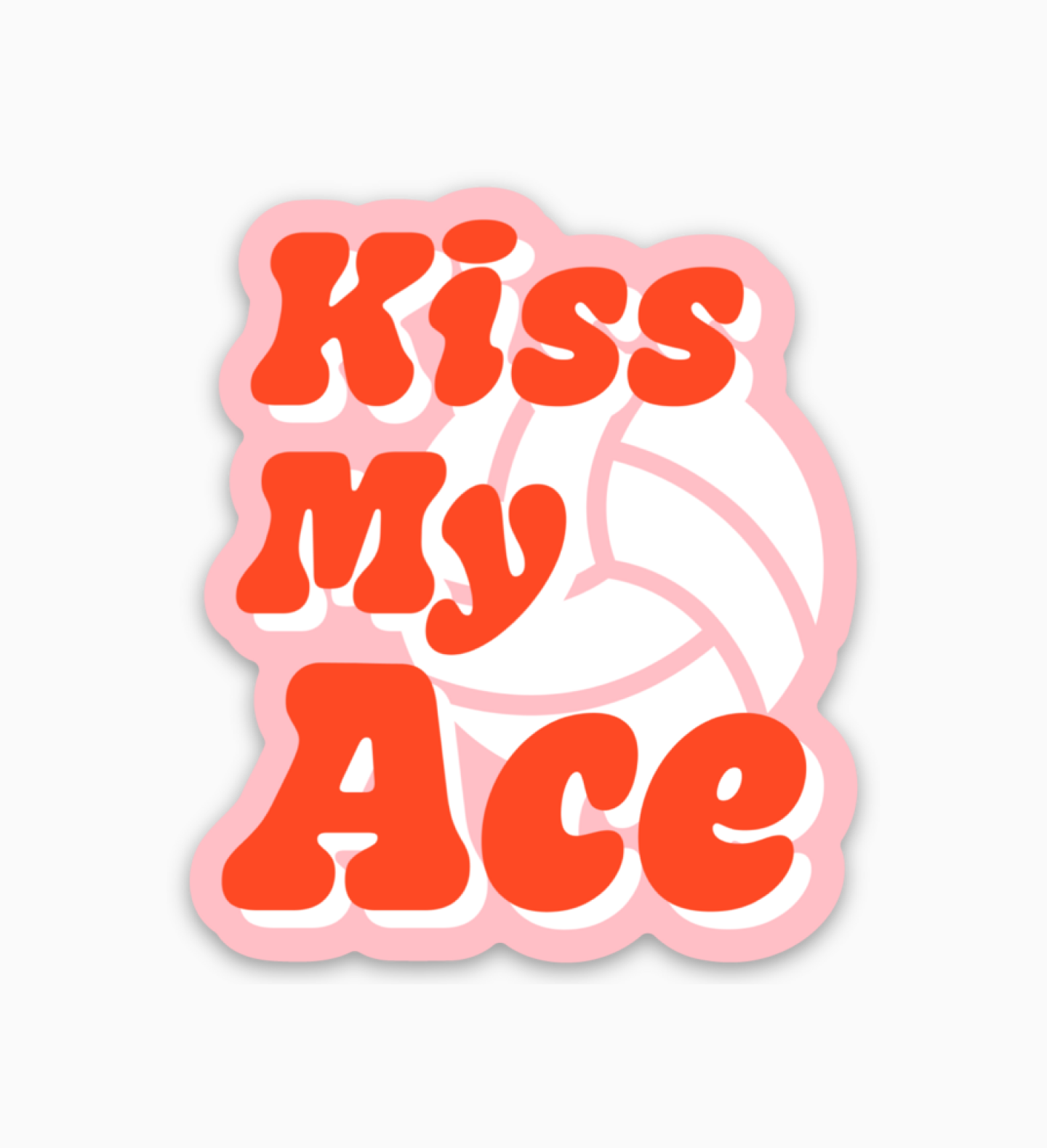 Kiss My Ace Volleyball Sticker