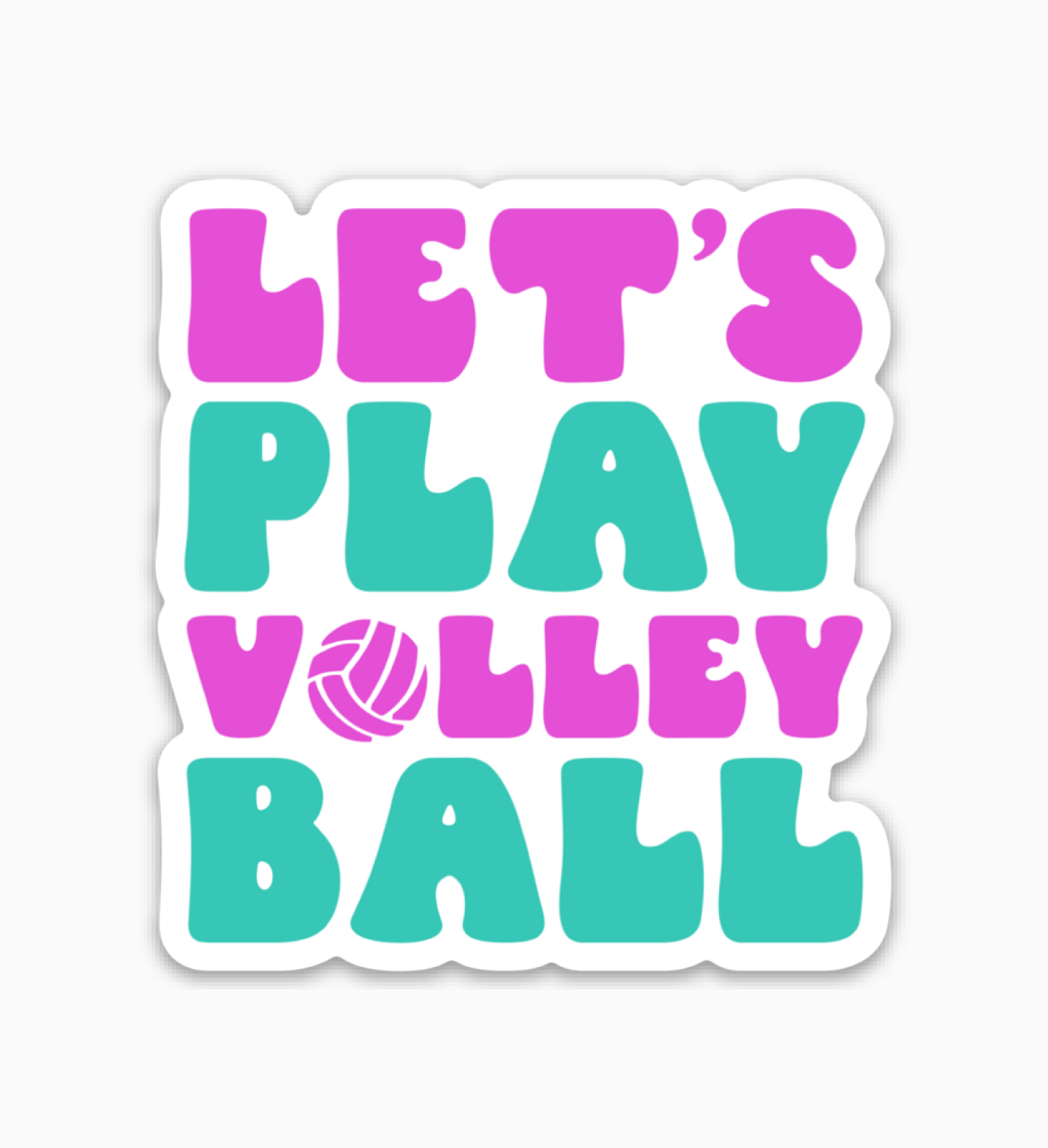 Let's (Play) Volley (Ball) Sticker