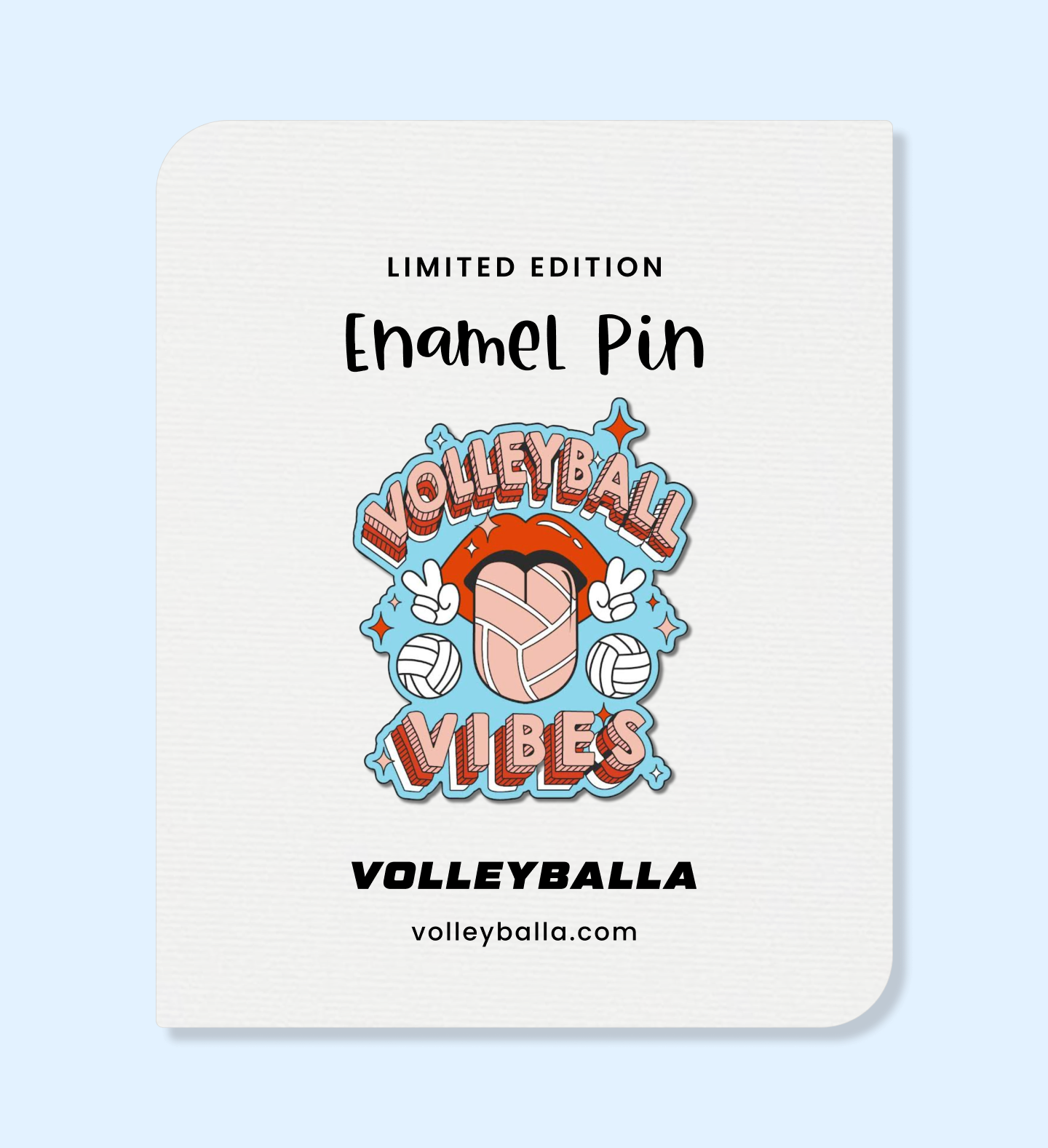 Rockin' Volleyball Vibes Enamel Pin