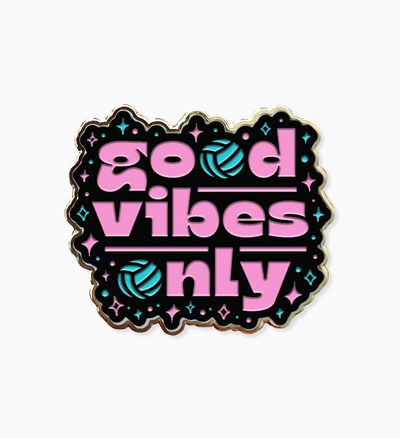 Good Vibes Only Volleyball Enamel Pin