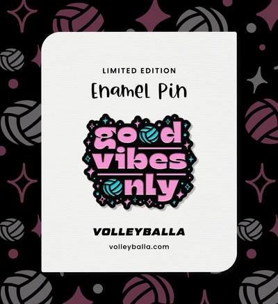 Good Vibes Only Volleyball Enamel Pin