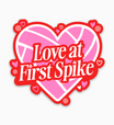 Love at First Spike Volleyball Sticker