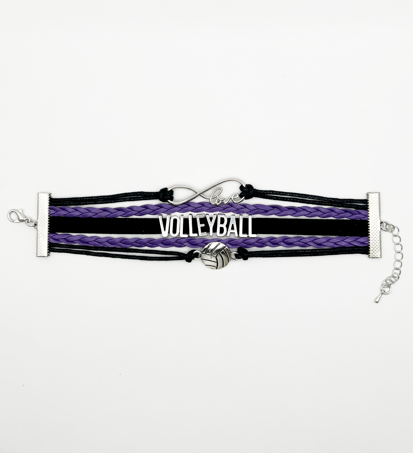 3-Charm Love Volleyball Wish Bracelet