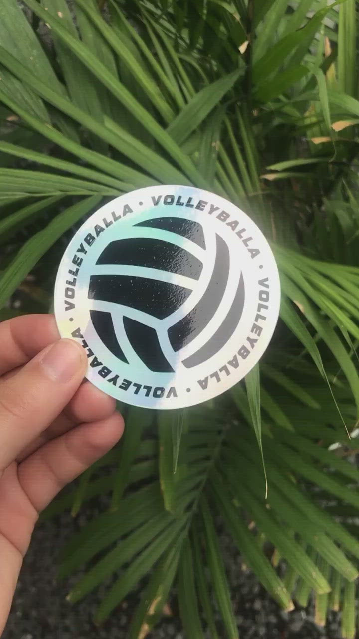 Holographic Iridescent Volleyball Sticker