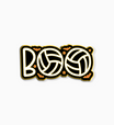 BOO Halloween Volleyball Enamel Pin
