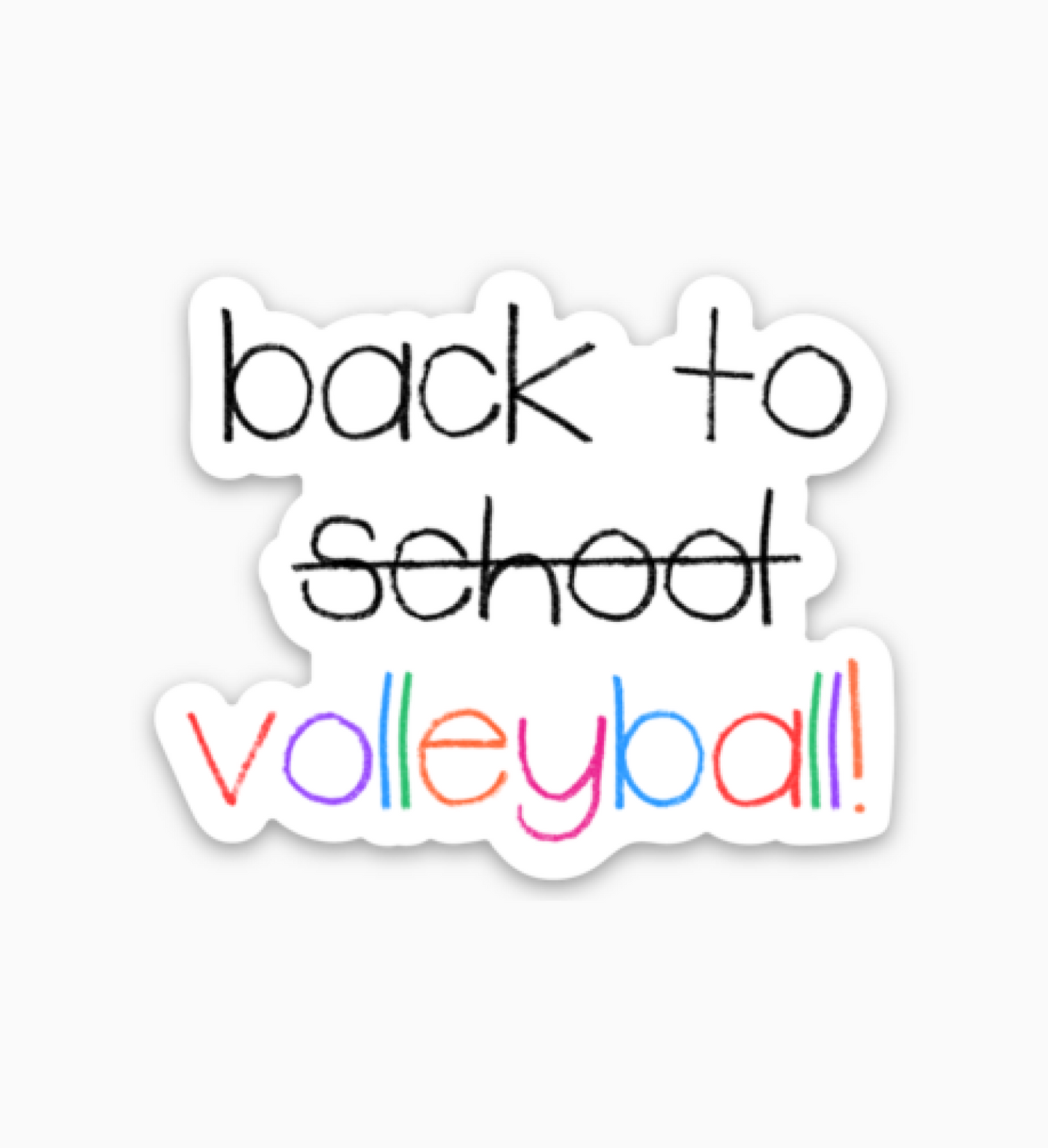 Back to (School) Volleyball Sticker