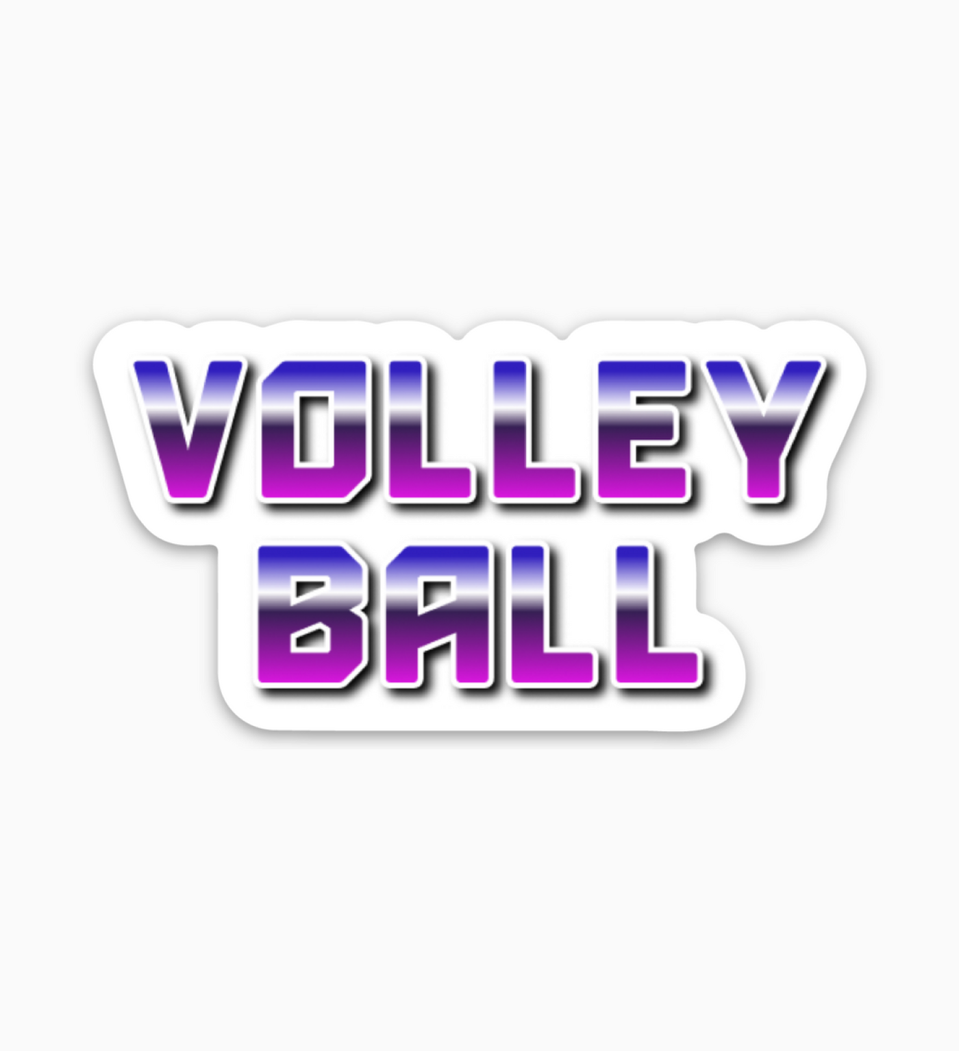 Chrome 80's Retro Volleyball Sticker