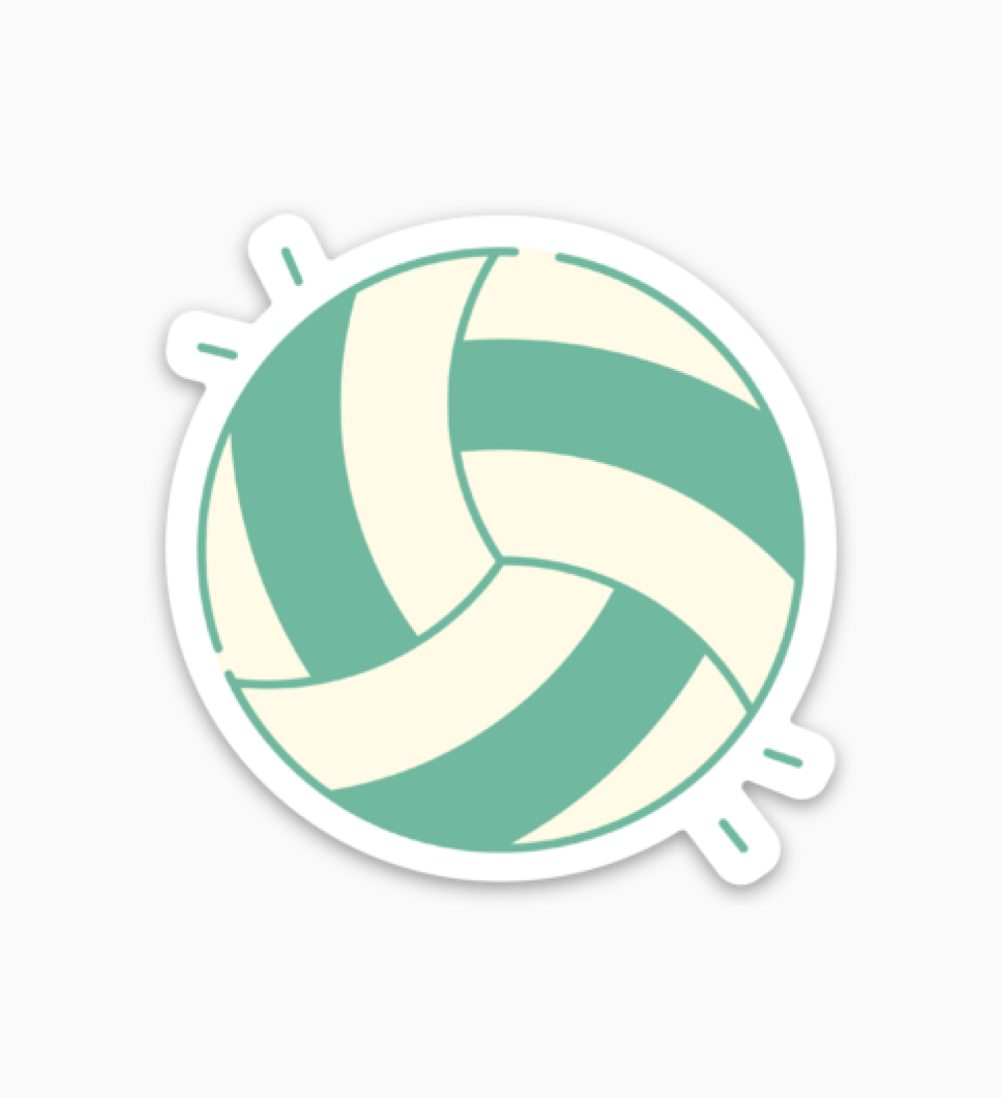 Green Volleyball Sticker