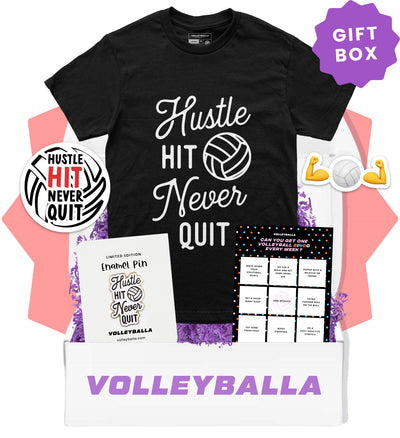 Hustle, Hit & Never Quit Volleyball Gift Box