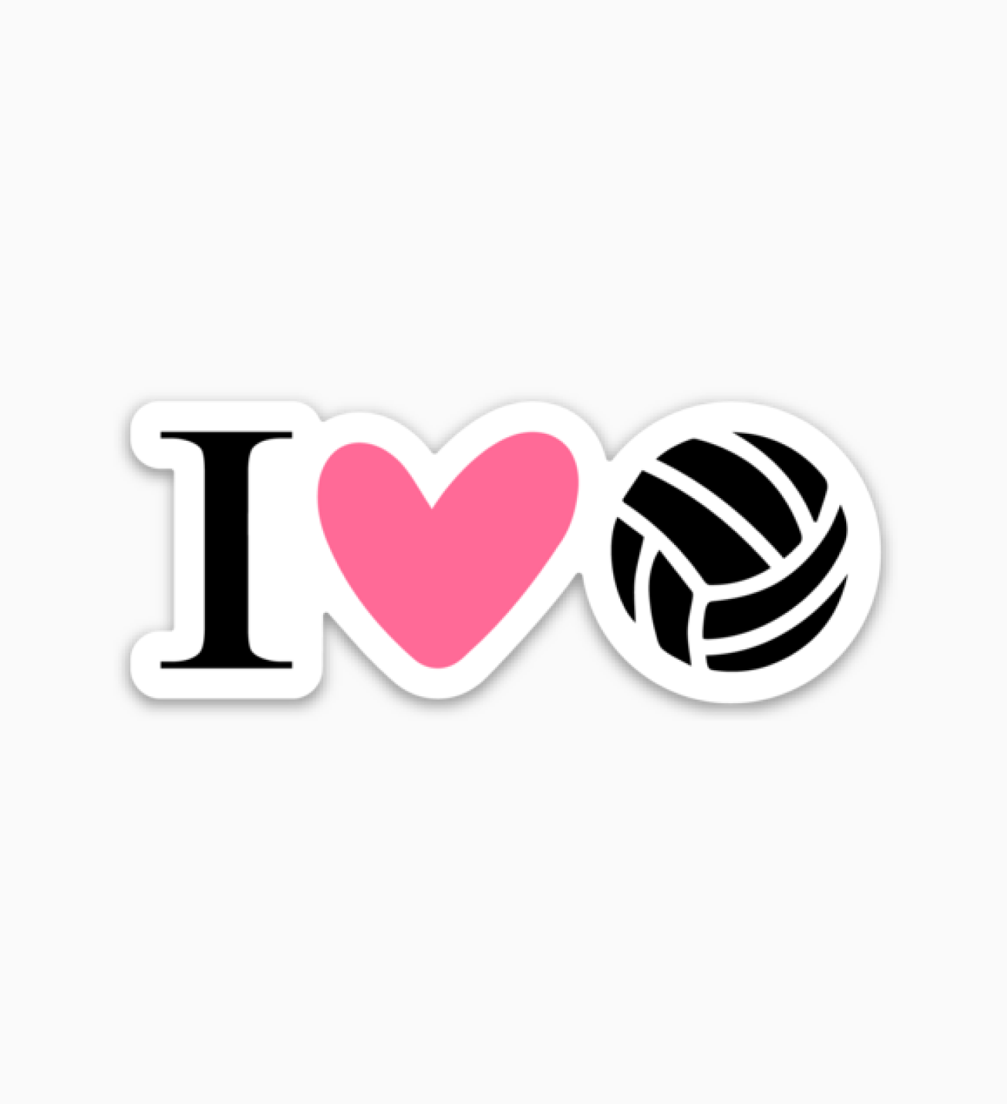 I Heart Volleyball Sticker