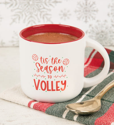 Volleyball Ceramic Mug - 'Tis the Season to Volley