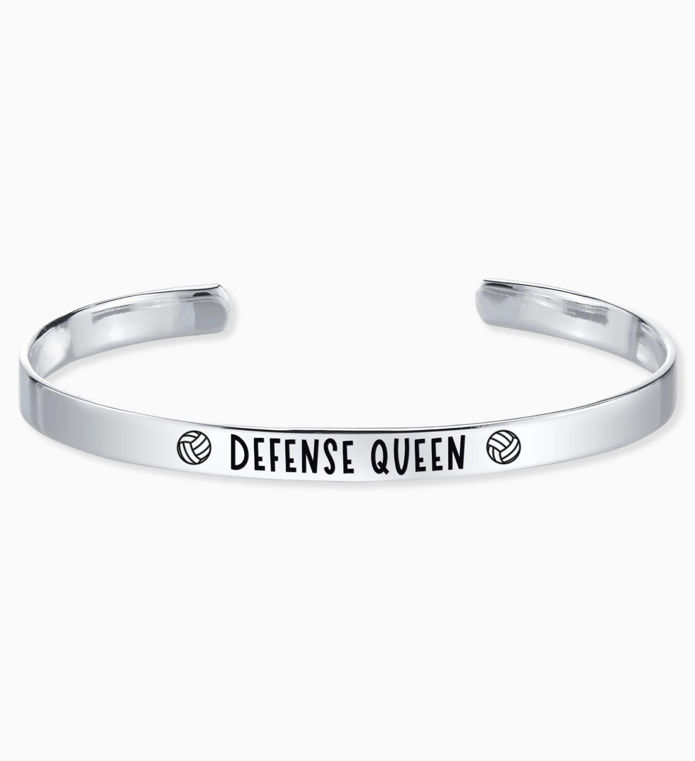 Defense Queen - Volleyball Position Engraved Bangle