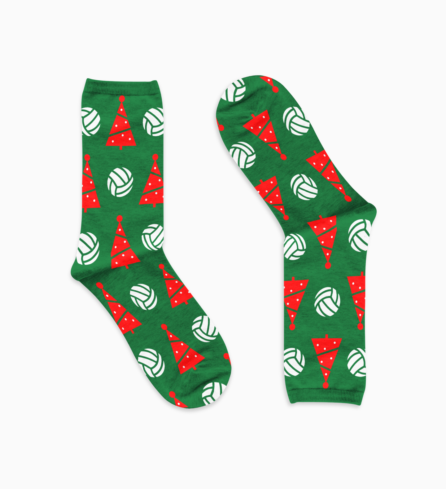 Volleyball Socks - Christmas Pattern
