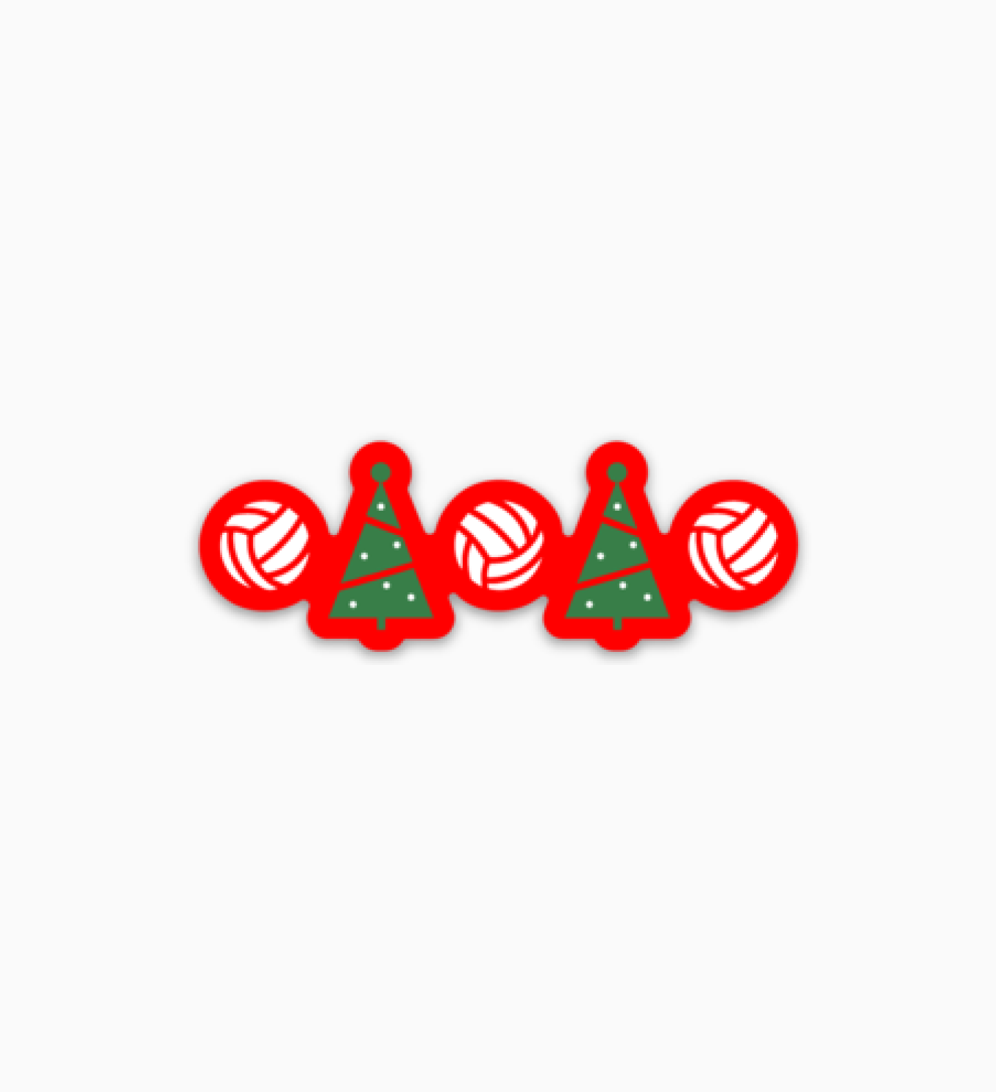 Christmas Tree Pattern - Volleyball Sticker