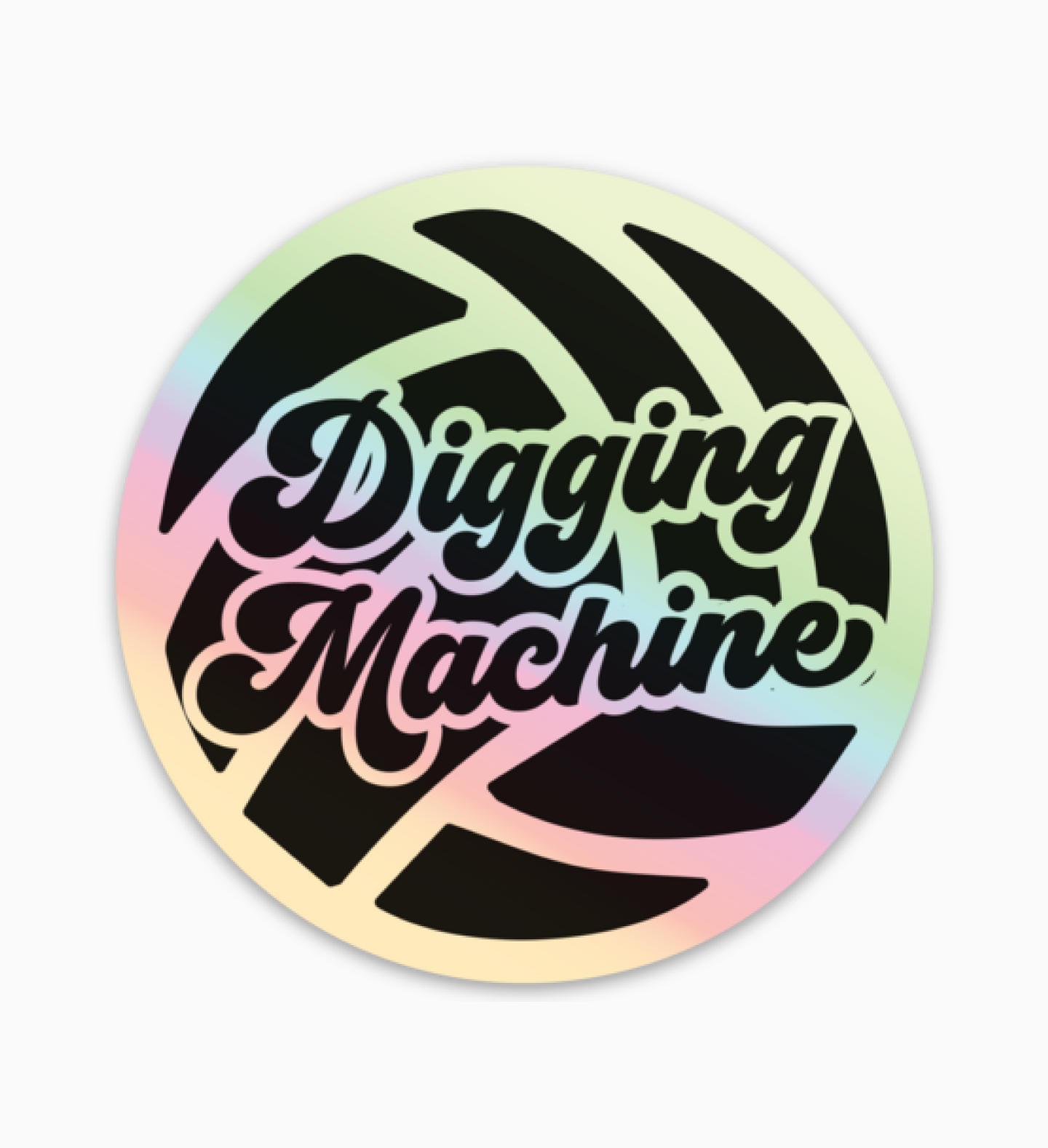 Digging Machine - Volleyball Position Holographic Iridescent Sticker